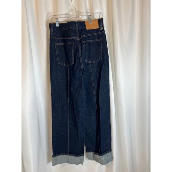 Ulla Johnson "The Genevieve" high rise, wide leg, folded cuff jean size 28 - Picture 3 of 11
